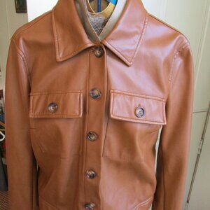 Vintage Bagatelle Vegan Pleather Cropped Jacket
